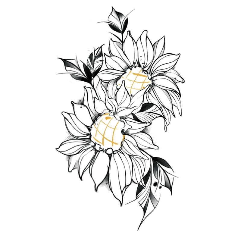 Feather Temporary Tattoos Waterproof Body Art