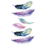 Feather Temporary Tattoos Waterproof Body Art