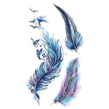 Feather Temporary Tattoos Waterproof Body Art