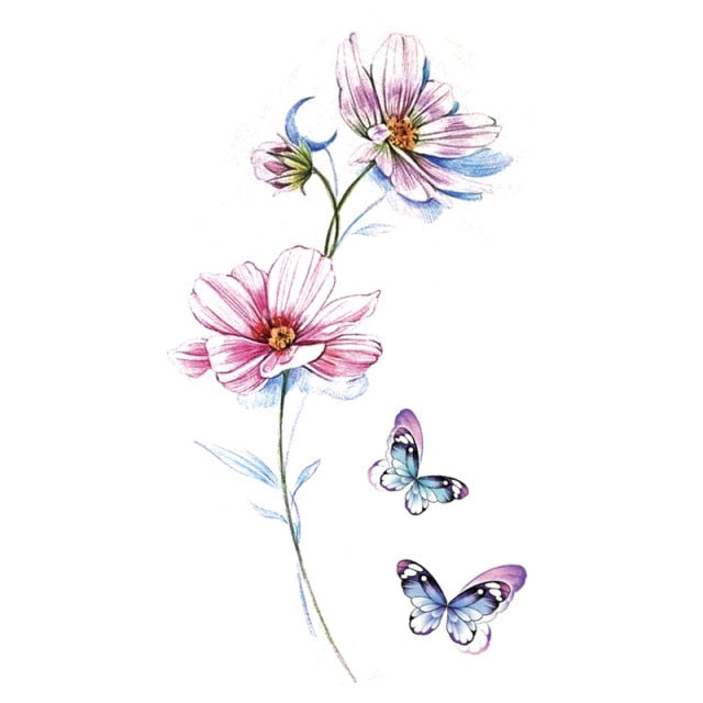 Feather Temporary Tattoos Waterproof Body Art