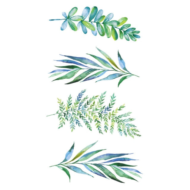 Feather Temporary Tattoos Waterproof Body Art