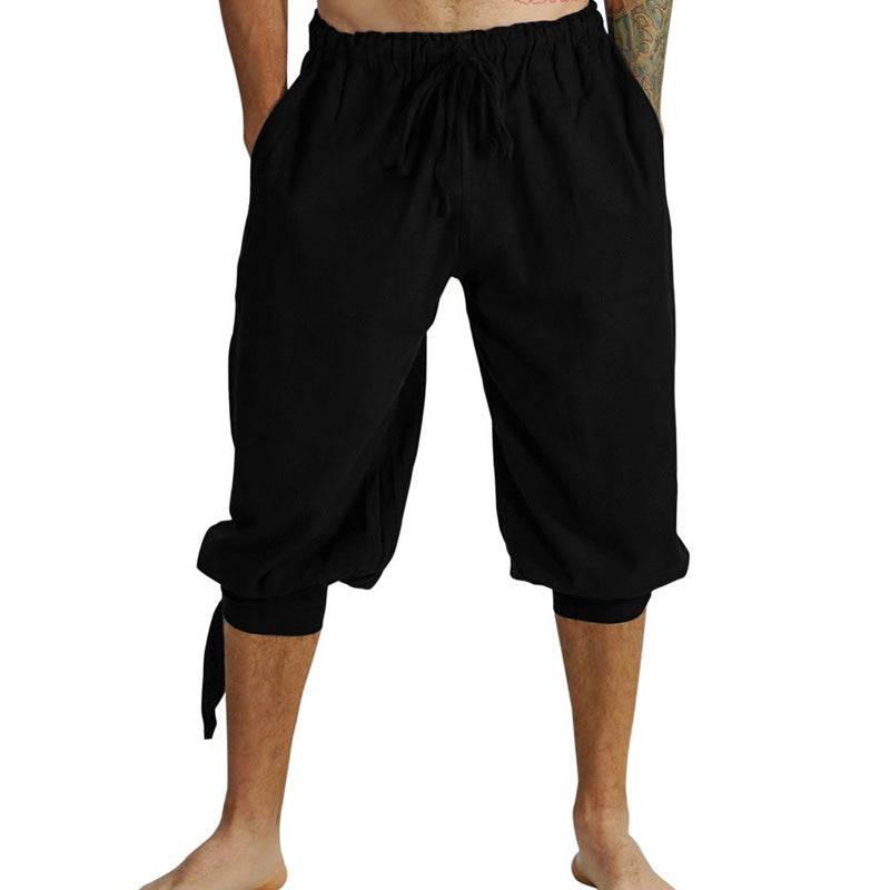 Men Medieval Renaissance Viking Pirate Pants Cosplay Costume