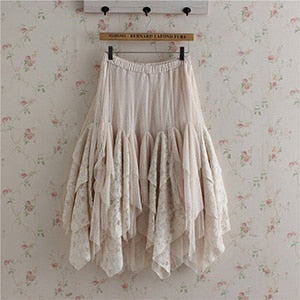 Mori Ruffled Lace Layering Skirt