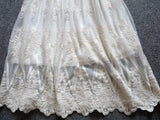 Mori Sweet Lace Layering Dress Black White Floral Embroidery Underdress