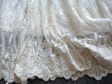 Mori Sweet Lace Layering Dress Black White Floral Embroidery Underdress