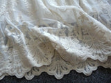 Mori Sweet Lace Layering Dress Black White Floral Embroidery Underdress