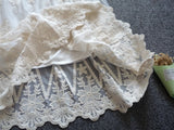 Mori Sweet Lace Layering Dress Black White Floral Embroidery Underdress