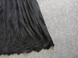 Mori Sweet Lace Layering Dress Black White Floral Embroidery Underdress