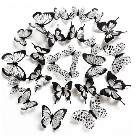 24 pcs/set Black & White 3D Butterfly Wall Sticker - Woodland Gatherer Woodland Gatherer | Australian Online Gift Store | Gifts & Treasures | Special Occasions & Everyday Fun | Whimsical Treats | Costumes | Jewellery | Fashion | Crafting DIY | Stationery | Boho Festival Fashion | Home Decor & Fittings     Afterpay Available Paypal Available Humm Available Worldwide Shipping Available