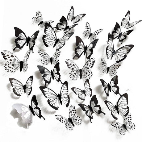 24 pcs/set Black & White 3D Butterfly Wall Sticker - Woodland Gatherer Woodland Gatherer | Australian Online Gift Store | Gifts & Treasures | Special Occasions & Everyday Fun | Whimsical Treats | Costumes | Jewellery | Fashion | Crafting DIY | Stationery | Boho Festival Fashion | Home Decor & Fittings     Afterpay Available Paypal Available Humm Available Worldwide Shipping Available
