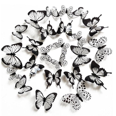 24 pcs/set Black & White 3D Butterfly Wall Sticker - Woodland Gatherer Woodland Gatherer | Australian Online Gift Store | Gifts & Treasures | Special Occasions & Everyday Fun | Whimsical Treats | Costumes | Jewellery | Fashion | Crafting DIY | Stationery | Boho Festival Fashion | Home Decor & Fittings     Afterpay Available Paypal Available Humm Available Worldwide Shipping Available