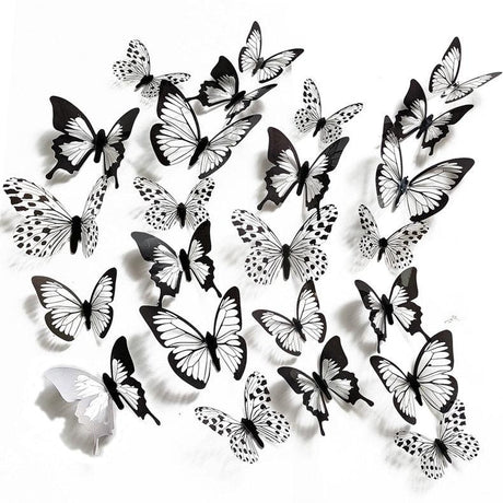 24 pcs/set Black & White 3D Butterfly Wall Sticker - Woodland Gatherer Woodland Gatherer | Australian Online Gift Store | Gifts & Treasures | Special Occasions & Everyday Fun | Whimsical Treats | Costumes | Jewellery | Fashion | Crafting DIY | Stationery | Boho Festival Fashion | Home Decor & Fittings     Afterpay Available Paypal Available Humm Available Worldwide Shipping Available