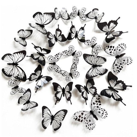 24 pcs/set Black & White 3D Butterfly Wall Sticker - Woodland Gatherer Woodland Gatherer | Australian Online Gift Store | Gifts & Treasures | Special Occasions & Everyday Fun | Whimsical Treats | Costumes | Jewellery | Fashion | Crafting DIY | Stationery | Boho Festival Fashion | Home Decor & Fittings     Afterpay Available Paypal Available Humm Available Worldwide Shipping Available
