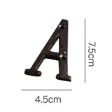 Cast Iron Metal DIY House Doorplate Letter Symbol Door Decoration Home Decor