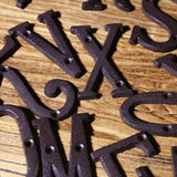 Cast Iron Metal DIY House Doorplate Letter Symbol Door Decoration Home Decor