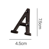 Cast Iron Metal DIY House Doorplate Letter Symbol Door Decoration Home Decor