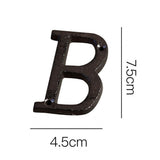 Cast Iron Metal DIY House Doorplate Letter Symbol Door Decoration Home Decor