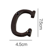 Cast Iron Metal DIY House Doorplate Letter Symbol Door Decoration Home Decor