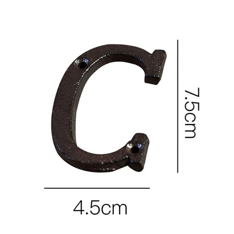 Cast Iron Metal DIY House Doorplate Letter Symbol Door Decoration Home Decor