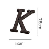 Cast Iron Metal DIY House Doorplate Letter Symbol Door Decoration Home Decor
