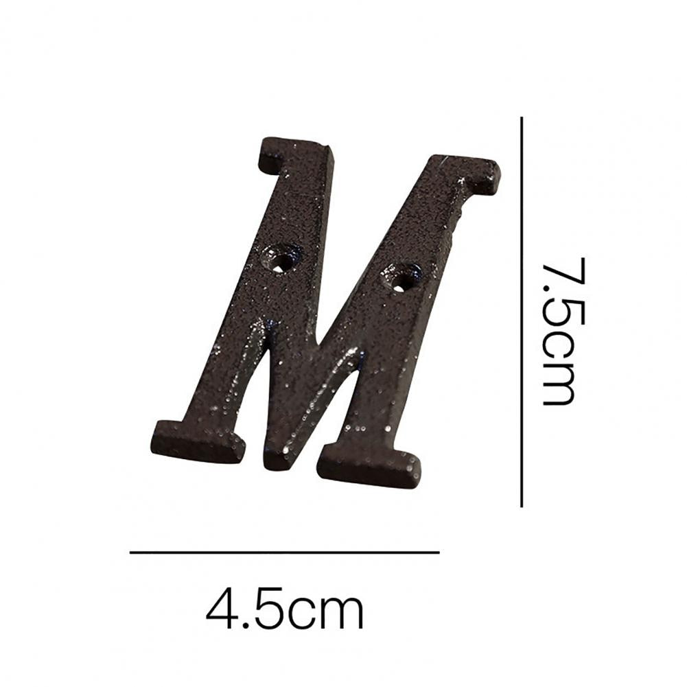 Cast Iron Metal DIY House Doorplate Letter Symbol Door Decoration Home Decor