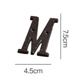 Cast Iron Metal DIY House Doorplate Letter Symbol Door Decoration Home Decor