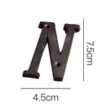 Cast Iron Metal DIY House Doorplate Letter Symbol Door Decoration Home Decor