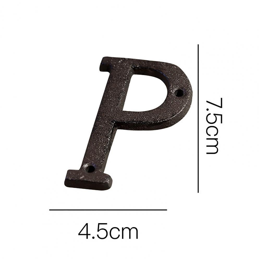 Cast Iron Metal DIY House Doorplate Letter Symbol Door Decoration Home Decor