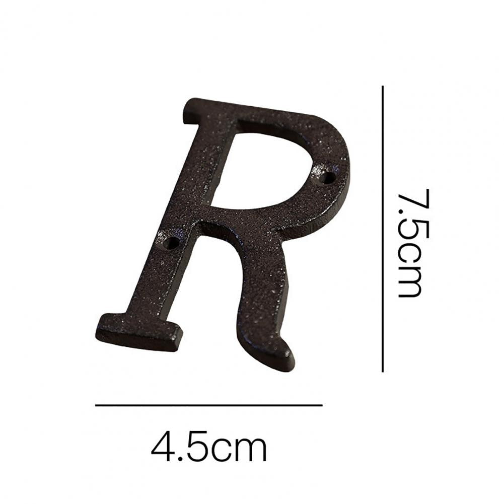 Cast Iron Metal DIY House Doorplate Letter Symbol Door Decoration Home Decor