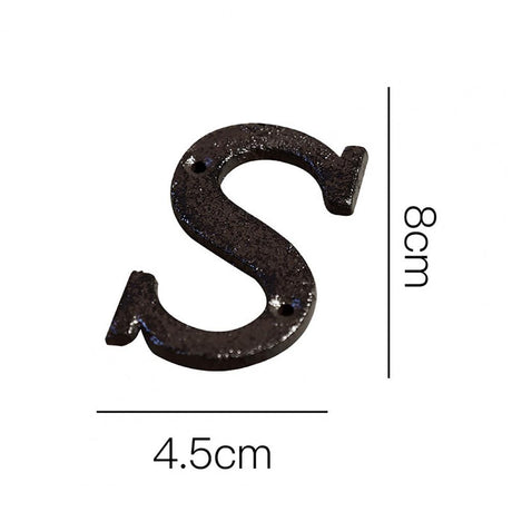 Cast Iron Metal DIY House Doorplate Letter Symbol Door Decoration Home Decor