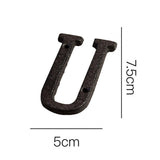 Cast Iron Metal DIY House Doorplate Letter Symbol Door Decoration Home Decor