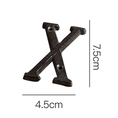 Cast Iron Metal DIY House Doorplate Letter Symbol Door Decoration Home Decor