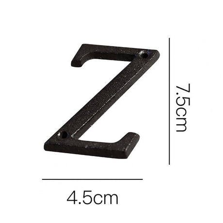 Cast Iron Metal DIY House Doorplate Letter Symbol Door Decoration Home Decor