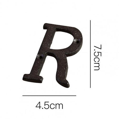 Cast Iron Metal DIY House Doorplate Letter Symbol Door Decoration Home Decor