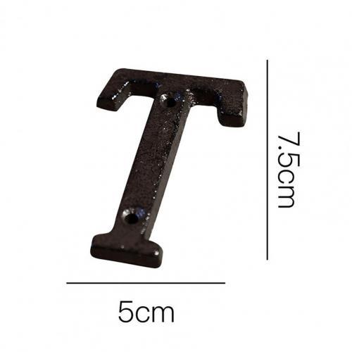Cast Iron Metal DIY House Doorplate Letter Symbol Door Decoration Home Decor