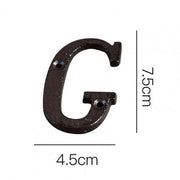 Cast Iron Metal DIY House Doorplate Letter Symbol Door Decoration Home Decor