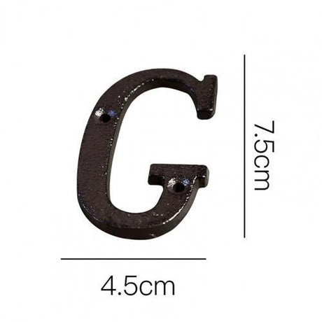 Cast Iron Metal DIY House Doorplate Letter Symbol Door Decoration Home Decor
