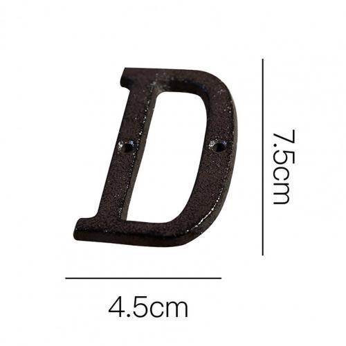 Cast Iron Metal DIY House Doorplate Letter Symbol Door Decoration Home Decor