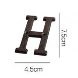 Cast Iron Metal DIY House Doorplate Letter Symbol Door Decoration Home Decor