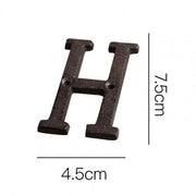 Cast Iron Metal DIY House Doorplate Letter Symbol Door Decoration Home Decor