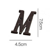 Cast Iron Metal DIY House Doorplate Letter Symbol Door Decoration Home Decor