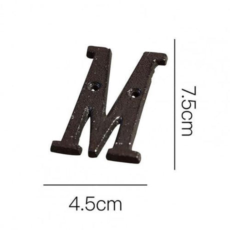 Cast Iron Metal DIY House Doorplate Letter Symbol Door Decoration Home Decor