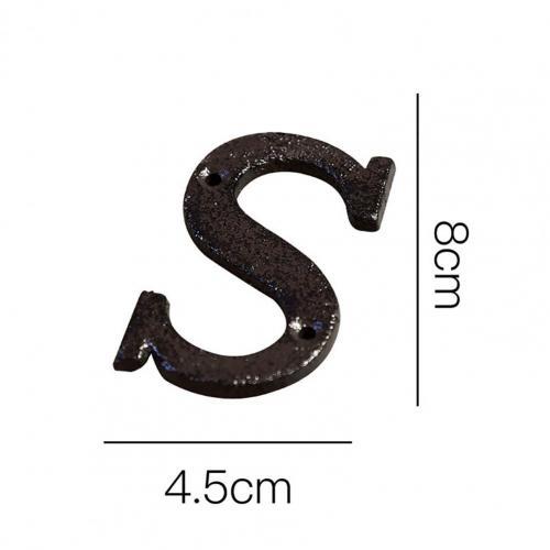 Cast Iron Metal DIY House Doorplate Letter Symbol Door Decoration Home Decor