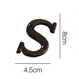 Cast Iron Metal DIY House Doorplate Letter Symbol Door Decoration Home Decor