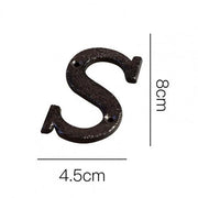 Cast Iron Metal DIY House Doorplate Letter Symbol Door Decoration Home Decor