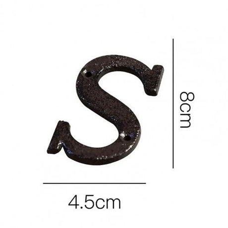 Cast Iron Metal DIY House Doorplate Letter Symbol Door Decoration Home Decor