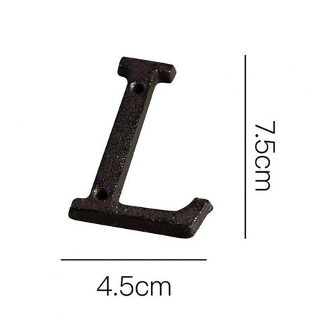 Cast Iron Metal DIY House Doorplate Letter Symbol Door Decoration Home Decor