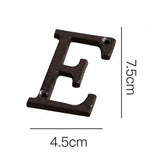 Cast Iron Metal DIY House Doorplate Letter Symbol Door Decoration Home Decor
