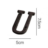 Cast Iron Metal DIY House Doorplate Letter Symbol Door Decoration Home Decor