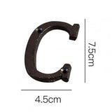 Cast Iron Metal DIY House Doorplate Letter Symbol Door Decoration Home Decor